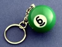 Six Ball Keychain Billiards Billiard Pool 6
