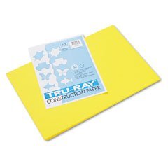 Riverside Paper Tru-Ray(R) Construction Paper, 12in. x 18in., Yellow