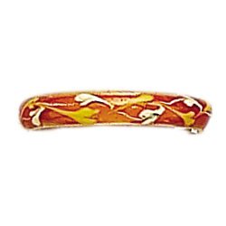 Orange Enamel Toe Ring