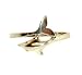 Genuine 10 KT Yellow Gold Dolphin Slim Band 10K Ring Size 5