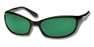 Costa Del Mar Harpoon Shiny Black/Costa 580 Green Mirror Sunglasses On Sale