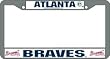 Atlanta Braves Chrome License Plate Frame - SET OF 6 - Sports Merchandise