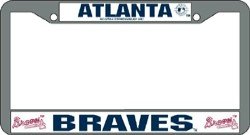 Atlanta Braves Chrome License Plate Frame - SET OF 6 - Sports Merchandise