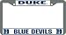Duke Blue Devils Chrome License Plate Frame - SET OF 6 - Sports Merchandise