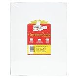 Geographics 44545 Blank greeting cards, 8-1/2x11, half-fold, white, 25 cards & 25 envelopes/pack