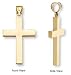 Plain 14K Gold Women's Cross Pendant