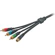 Cables To Go 42076 RapidRun Component Video + S-Video Flying Lead (3 Feet, Black)
