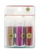 Martha Stewart Crafts - Valentine - Glass Microbeads Embellishment Variety - 3 Piece Set with Glue