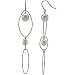 Long and Dangly Rice Freshwater Pearl Earrings with Elliptical Sterling Silver Wire Loops