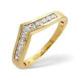Image of 9ct Gold 0.27ct Diamond Wishbone Ring