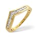 0.27 Ct Diamond Wishbone Ring In 9 Carat Yellow Gold