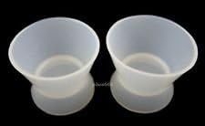 Flexible Silicone Dappen Dish Bowls Cups Clear SET OF 2 Medium US SELLER