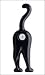 Toys : Cat bum towel holder in black