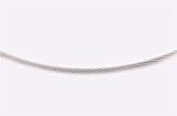 Steel Cable Neckwire with Secure Bayonet Clasp