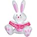 Easter Bunny Rabbit Airblown Inflatable almost 4 Feet Tall by Gemmy White & Pink
