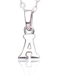 Jo For Girls Sterling Silver Letter A Pendant on 14 Inch Chain