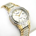 TV Sample: Stauer Men's .39ct Diamond 2-Tone Stainless Steel 8-1/4 Bracelet Watch