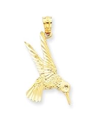 14k Gold Hummingbird Pendant