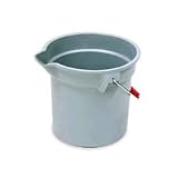 Rubbermaid-Gray Brute Plastic 10 Quart Round Bucket (2963GY) Category: Miscellaneous Mop Buckets