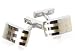 Beveled Gold and Silver Bar Cufflinks with Presentation Box