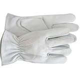 White Premium Goatskin Unlined Gloves, Large