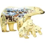 American Puzzles, Polar Bears Puzzle, 1000 Pieces Puzzle (SHAPE)
