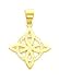 Charm - 14kt Gold Solid Polished Diamond-cut Trinity Pendant