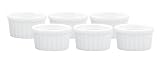 HIC Porcelain 1-Ounce Mini Butter Crock, Set of Six