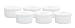 HIC Porcelain 1-Ounce Mini Butter Crock, Set of Six