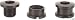 Problem Solvers aluminum single chainring bolt/nut set ; Black; Set of 5