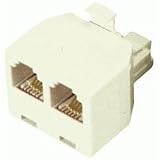 GE TL26104 Duplex Wall Jack Adapter, Almond