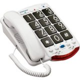 Amplified Corded Telephone with "Talk Back" and Braille Characters