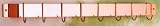 Rogar Copper Straight Wall Rack with Copper Hooks 30-in.