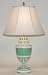 Teal Green and White Porcelain Table Lamp
