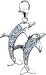 Double Dolphins 14K Yellow Gold Diamond Charm