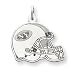 14K White Gold New York Jets Large Helmet Pendant - NF1381W