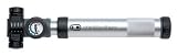 Crank Brothers Power Pump Pro with Dual Head and Gauge 6.6, 120 Grams Dual Head, Gauge Silver