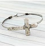 Hammered Burnished Silvertone Cross Hook Bracelet. Hammered Burnished Silvertone, Hook Style Closure, 2.25" Diameter, Lead Compliant.
