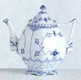 BLUE FLUTED FULL LACE LARGE TEAPOT-8 CUP