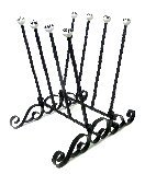 Black Metal Welly Boot Stand – Cast Iron Wellington Rack for 4 Pairs
