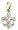 Fleur De Lis, 14K White Gold Diamond Charm