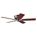 Hunter 20807 Low Profile III 52-Inch Antique-Pewter Ceiling Fan with 5 Walnut/Light-Cherry Blades