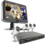 SVAT CLEARVU2VU Compact 4 Channel DVR w/ 4 Night Vision Security Cameras and 8.5 LCD