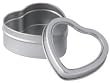 Matte Silver Heart Shaped Tin, 1