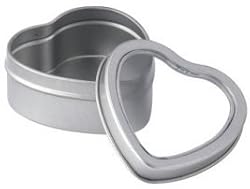 Matte Silver Heart Shaped Tin, 1