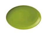 Waechtersbach Solid Kiwi Oval Coupe Platter 10.5-in.