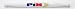 Chef's Delight 18-Inch Solid Aluminum French Rolling Pin, White