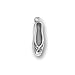 Sterling Silver Charm - Dance Ballet Slipper Shoe 15mm
