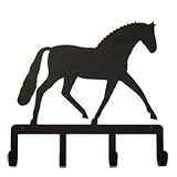 VWI KH-104 Dressage Silhouette Wrought Iron Key Holder Powder Metal Coated