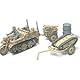 SdKfz 2 Kleines Kettenkraftrad w-Infantería de compra de vehículos y Goliat, la demo de Tamiya